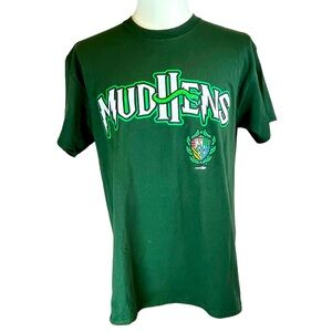 TOLEDO MUDHENS Baseball Slytherin Harry Potter Green T‎ Shirt L Pin New Hogwarts